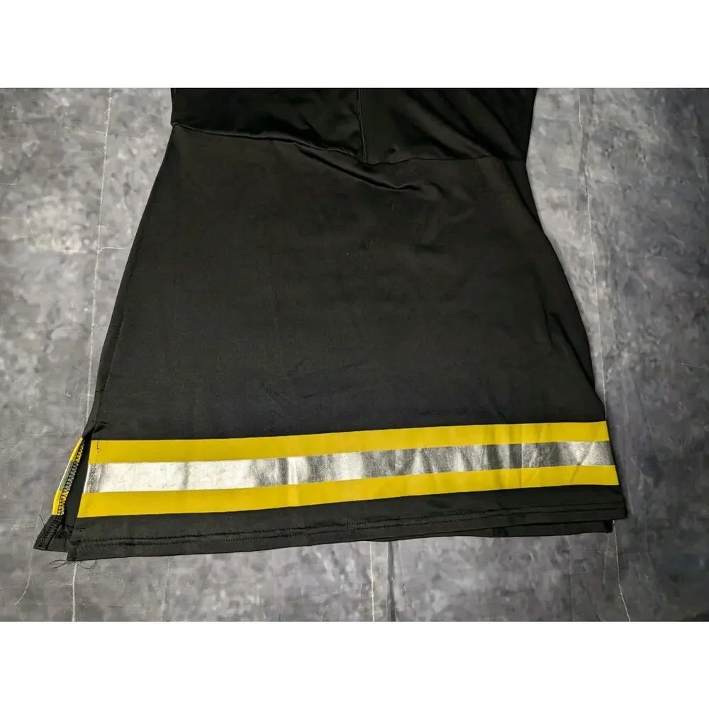 Spirit Halloween Flirty Sexy Firefighter Mini Dress Costume Black Size M - Picture 9 of 9
